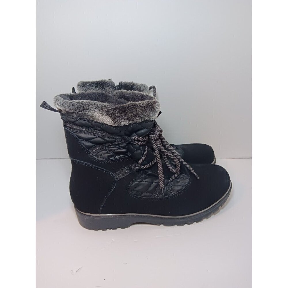 Bearpaw Women's 10 Sunta Waterproof Fur Lined Thermal Tested Black Boots - Picture 2 of 7